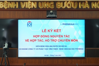 LỄ KÝ KẾT HỢP ĐỒNG NGUYÊN TẮC VỀ HỢP TÁC, HỖ TRỢ CHUYÊN MÔN GIỮA BỆNH VIỆN UNG BƯỚU HÀ NỘI VÀ CHI NHÁNH CÔNG TY CỔ PHẦN Y HỌC VĨNH THIỆN - BỆNH VIỆN ĐẠI HỌC PHENIKAA